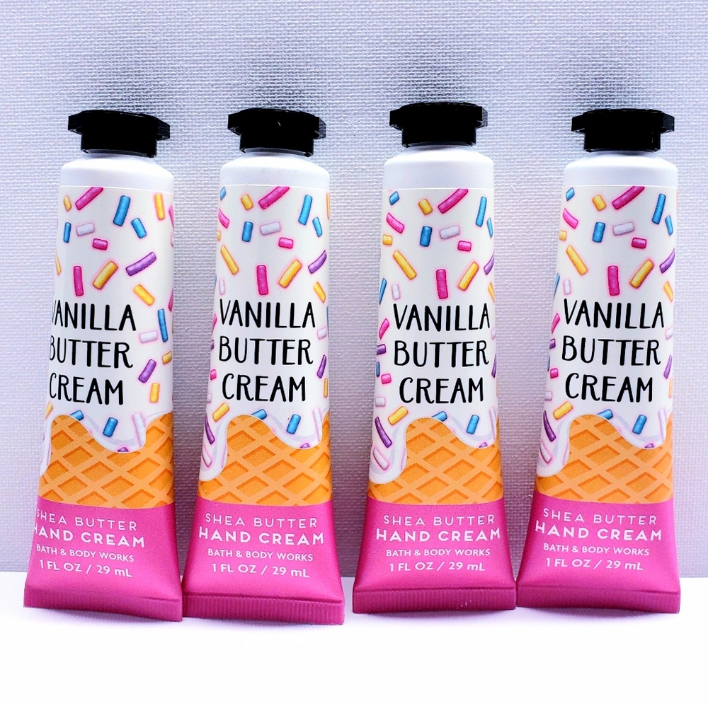 Bath & Body Works VANILLA BUTTER CREAM Hand Cream, 1 fl oz (4 pcs)